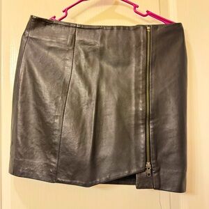 Anthropologie Leith leather mini skirt